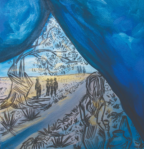 Standing At The Tent Door